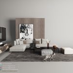 Living room 3D scene 3dsmax corona